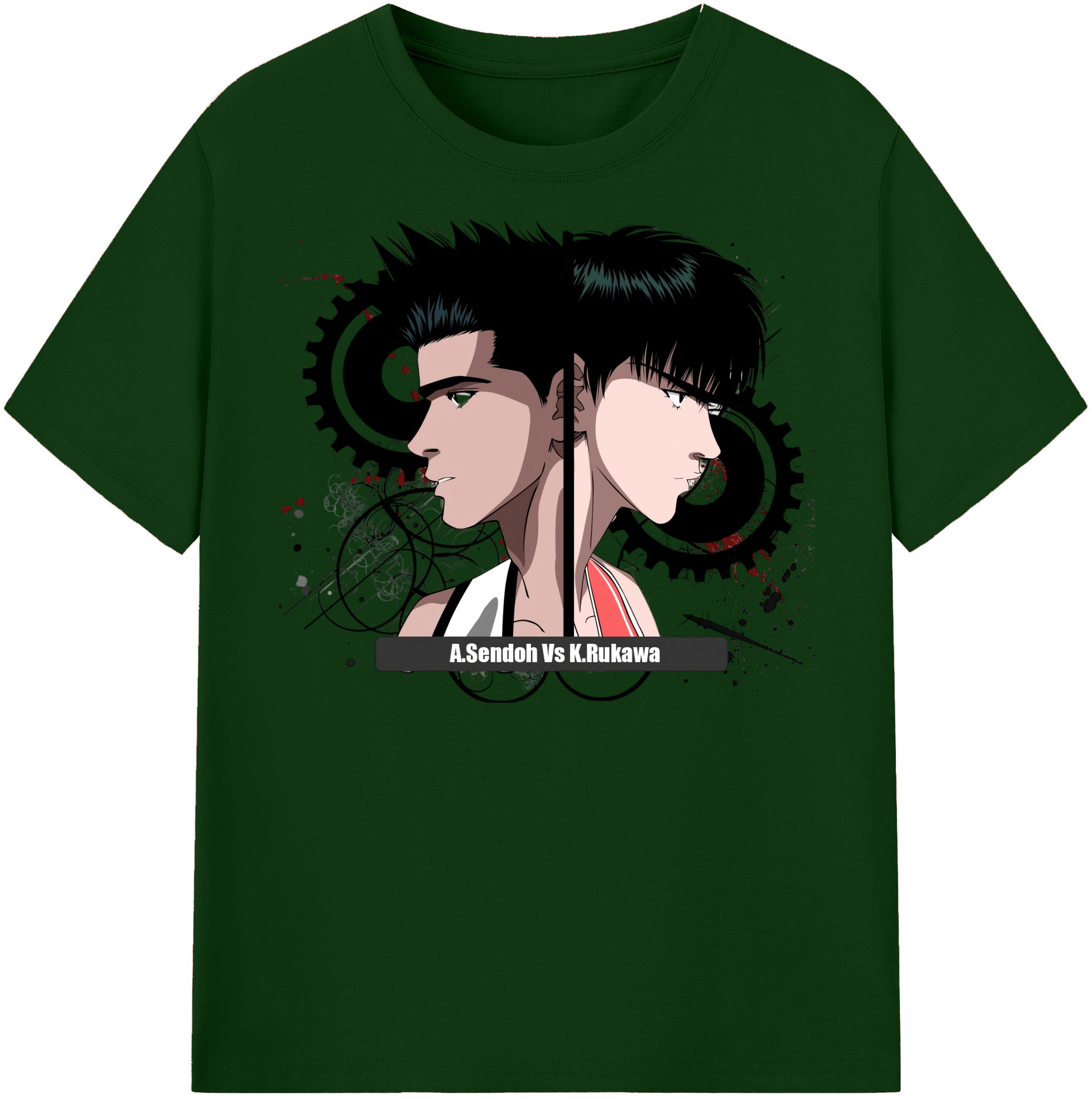 SLAM DUNK／スラムダンク 綿100％半袖Tシャツ（フロントプリント）